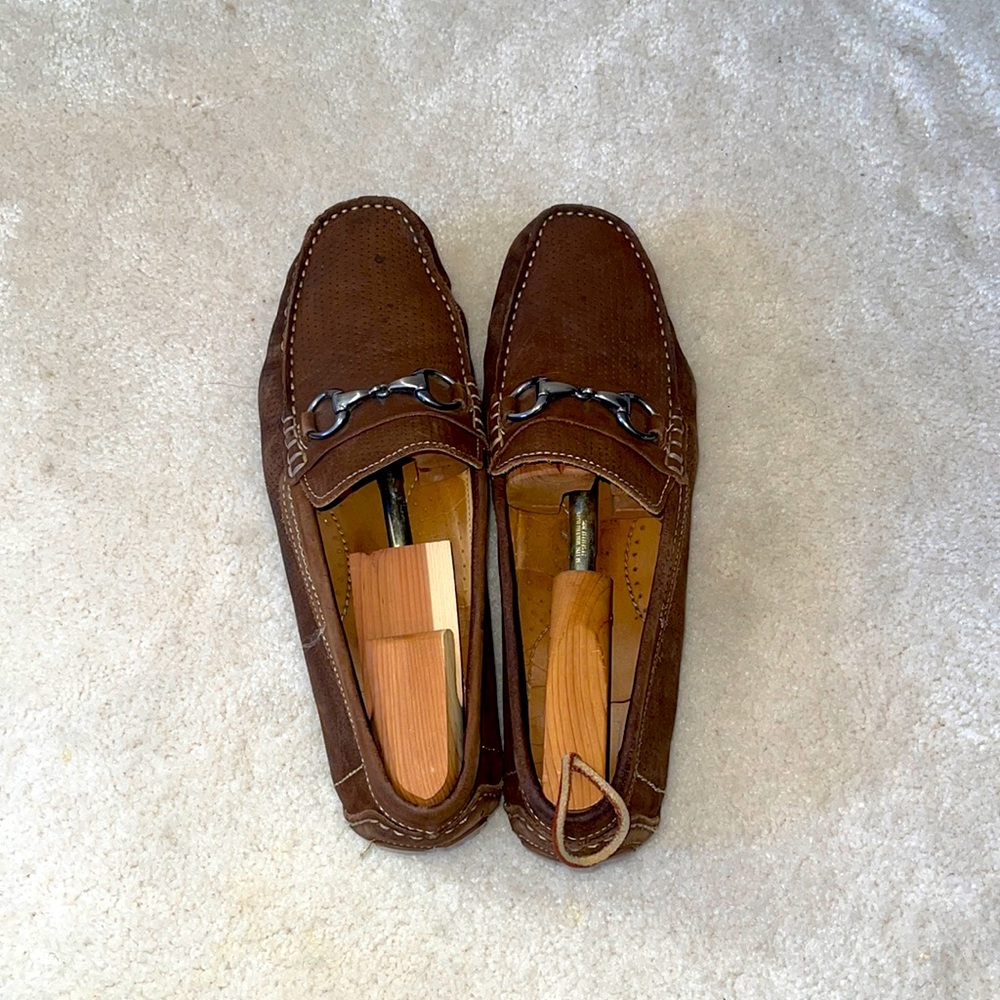 Brown loafers, rarely worn, very comfortable